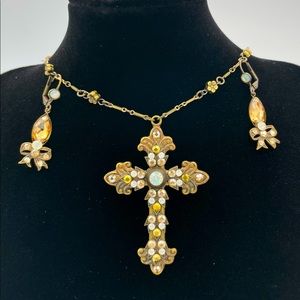 Belladonna jewelry cross necklace . Made in Canada.